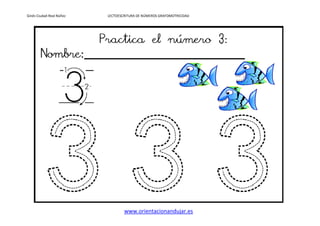 Ginés Ciudad-Real Núñez LECTOESCRITURA DE NÚMEROS GRAFOMOTRICIDAD
www.orientacionandujar.es
 