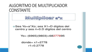 ALGORITMO DE MULTIPLICADOR
CONSTANTE
ING. EDNA GABRIELA CEJA SILVA
 
