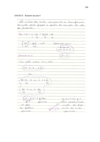 240



ANEXO E – Relatório da aula 4
 