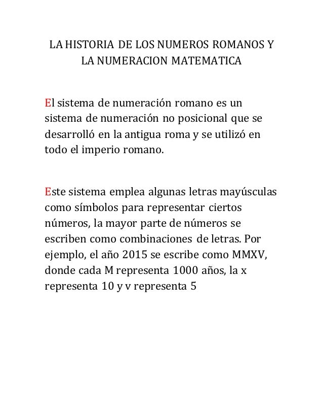 Numeros Romanos
