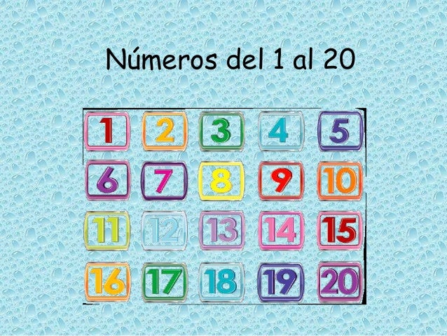 picture Numeros Del 1 Al 20 Para Niños los numeros del 1 al 20