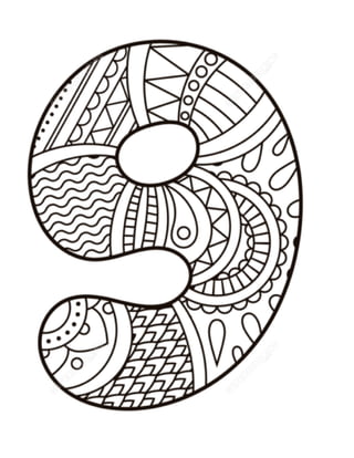 Numeros zentangle