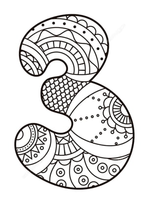 Numeros zentangle