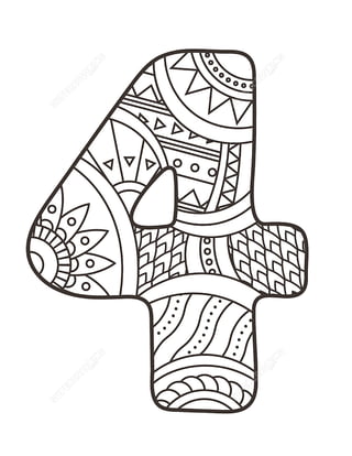 Numeros zentangle