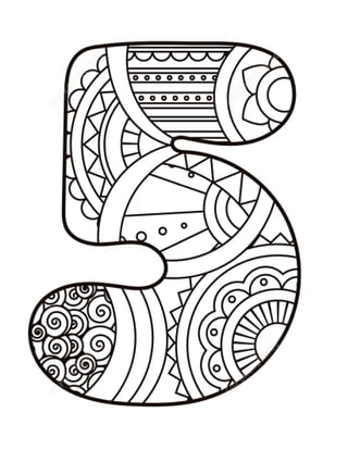 Numeros zentangle