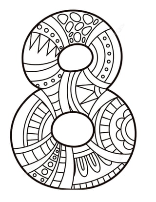 Numeros zentangle