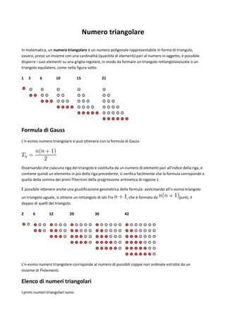 Numero triangolare PDF