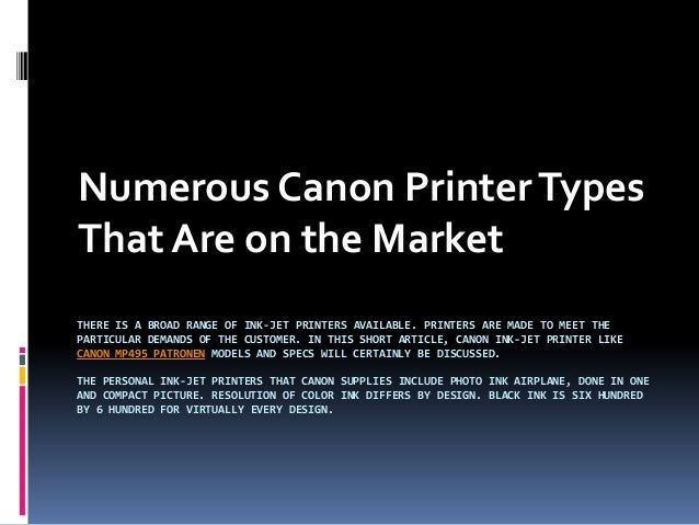 canon printer types