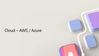 Cloud – AWS / Azure
 