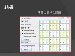 結果
     前回の簡単な問題
 