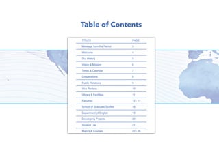 Table of Contents
 