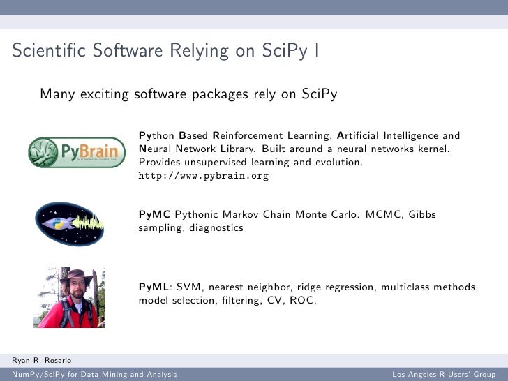 neural sampling data network SciPy Data Data Analysis and and for NumPy Mining