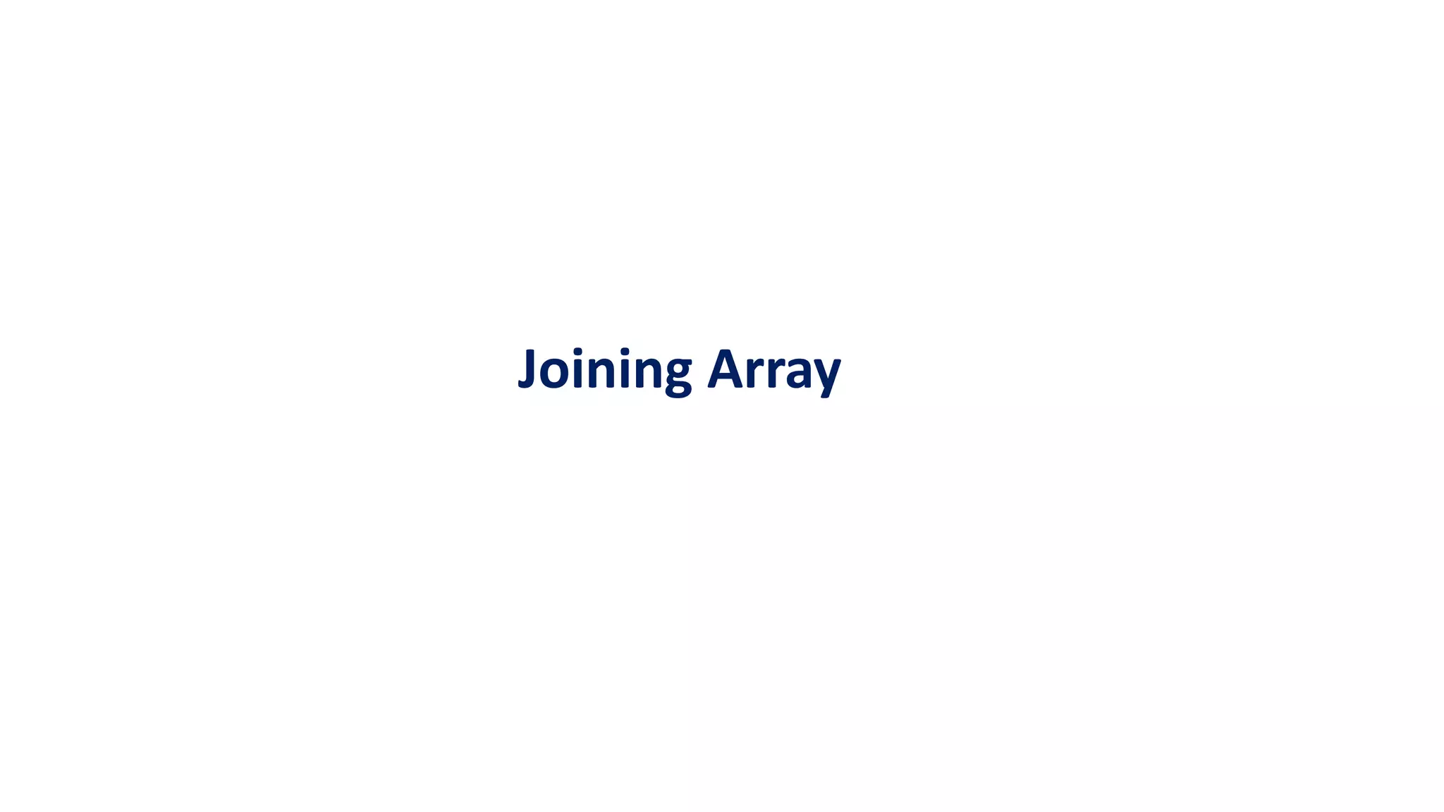 Joining Array
 