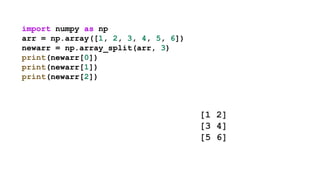 introducing numpy, part 2: indexing arrays | towards... NUMPY-2.pptx