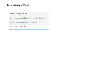 NumPy.pptx Bachelor of Computer Application | PPT