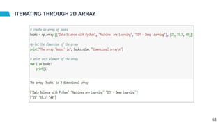 ITERATING THROUGH 2D ARRAY
63
 