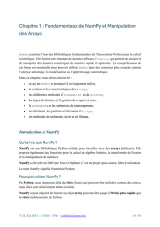 Introduction complète à NumPy : Manipulation des Arrays, Calcul ...