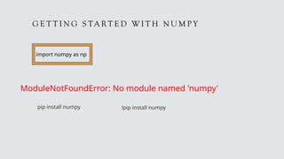numpy-introduction to data science tools | PPTX