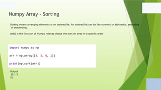 numpy-presentation in python entry level | PPTX