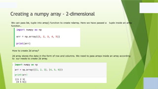 numpy-presentation in python entry level | PPTX
