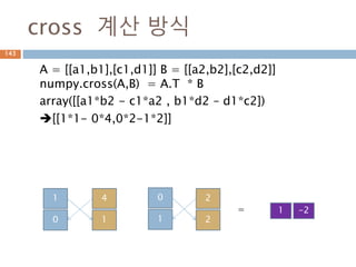 소행렬식 예시
소행렬식을 구해서 행렬식 값 비교
143
 