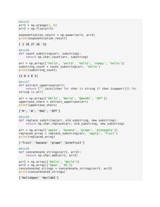 Array Count Substr Numpy questions with answers and practice | PDF