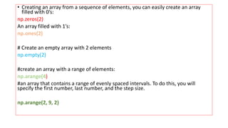 NumPy.pptx | Programming Languages | Computing