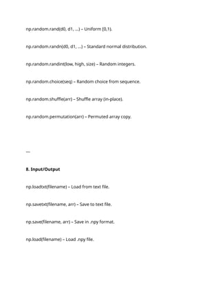 python library functions:Numpy functions.docx