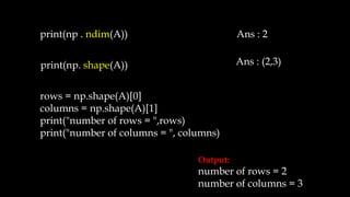 NUMPY | PPT