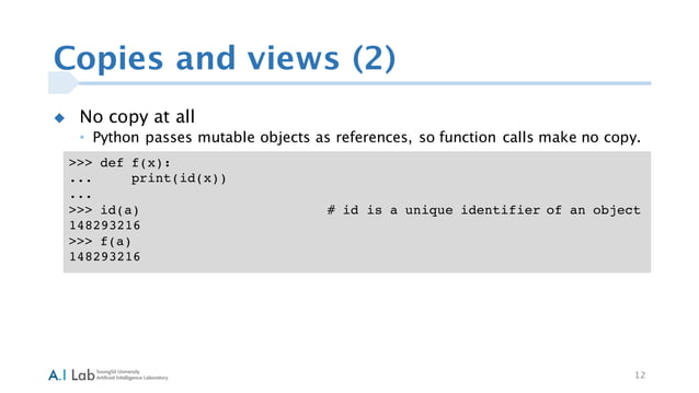 Numpy tutorial(final) 20160303 | PPT