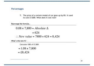 Numeracy Skills 1 | PDF