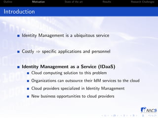 Privacy Preserving Identity Management as a Service | PDF
