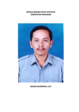 KEPALA BADAN PUSAT STATISTIK
KABUPATEN NUNUKAN
AGUNG NUGROHO, S.ST.
http://w
w
w
.nunukankab.bps.go.id
 