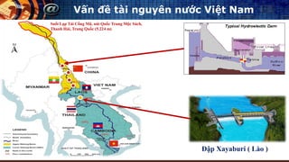 Suối Lạp Tái Cống Mã, núi Quốc Trung Mộc Sách,
Thanh Hải, Trung Quốc (5.224 m)
Đập Xayaburi ( Lào )
Vấn đề tài nguyên nước Việt Nam
 