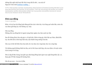 những tiện nghi sinh hoạt đắt tiền trong nhà là nhờ… cua mà có!
       Nguyễn Tuấn Anh Continue reading →

       Posted in Ban Cua Dong, Cua Dong, Cua Dong Giong, Giong Cua Dong, Ky Thuat Nuoi Cua Dong, Mon Ngon Tu Cua
       Dong, Mua Cua Dong, Nuoi Cua Dong, Tin Tức Cua Đồng | Tagged ban, ban cua dong, bán cua đồng, cua, cua dong,
       cua dong giong, cua đồng, giong cua dong, ky thuat, mua, mua cua dong, mua cua đồng, mua nuoc noi, nuoi cua
       dong, thu mua, thuong lai, vua cua | Để lại phản hồi




       Chả cua đồng
       Posted on 23/11/2011


       Khác với các loại chả đông lạnh đóng gói bán sẵn ở siêu thị, ở các làng quê miền Bắc, món chả
       cua được giã bằng tay chứ không xay máy.

       Chả cua đồng
       Những chú cua đồng bắt từ ngoài ruộng được ngâm rửa, làm sạch, lọc thịt.


       Sau đó chúng được tẩm ướp gia vị, rồi giã nhỏ, thêm trứng gà, chút thịt nạc băm, đánh đều
       tay cho đến khi cả hỗn hợp thật mịn, nặn thành từng miếng tròn dẹt.


       Chả cua có thể chế biến theo hai cách, bỏ vào chảo rán vàng hoặc cho vào xửng hấp.


       Với những người không thích ăn dầu, mỡ có thể chọn cách hấp, chả cua chấm với nước mắm
       trộn tương ớt rất hợp.


       Nếu có dịp đi Bắc Giang, bạn ghé qua nhà hàng Đồng Quê (gần trạm nghỉ Song Khê, QL 1A,
       đoạn gần TP Bắc Giang) để thưởng thức.


       Giá chỉ 40.000 – 60.000 đ/đĩa.

open in browser PRO version         Are you a developer? Try out the HTML to PDF API                                  pdfcrowd.com
 