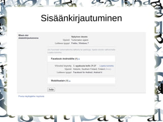 Sisäänkirjautuminen
 