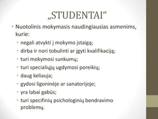 Nuotolinis mokymasis | PPT