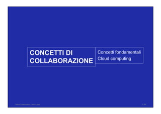 Concetti fondamentali
Cloud computing
CONCETTI DI
COLLABORAZIONE
Online Collaboration - Nino Lopez 3 / 96
 