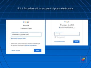5.1.1 Accedere ad un account di posta elettronica.
 