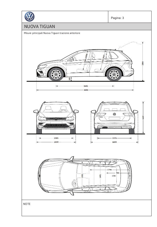 tiguan misure tiguan misure