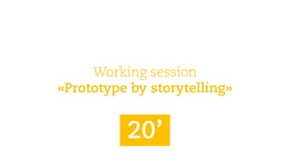 Workingsession 
«Prototypeby storytelling» 
20’  