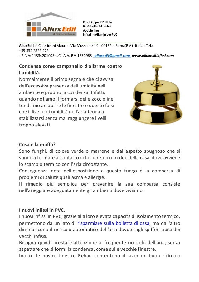 Nuovi infissi condensa e muffa Condensa e muffa