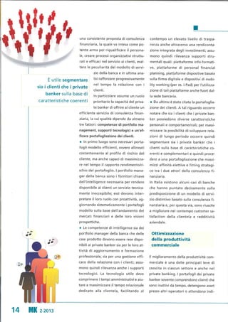 Nuovo oceano blu  del private banking