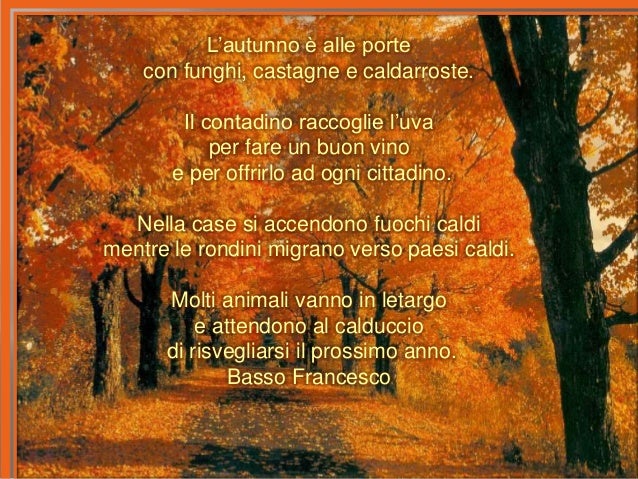 Le Vostre Poesie Sull Autunno