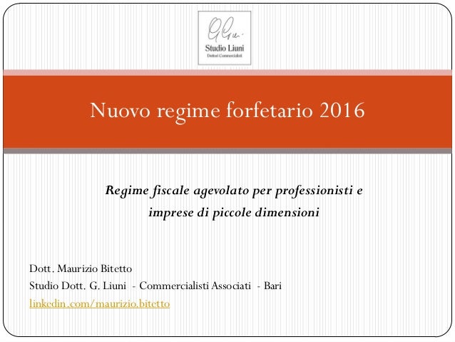 Nuovo Regime Forfetario 2016