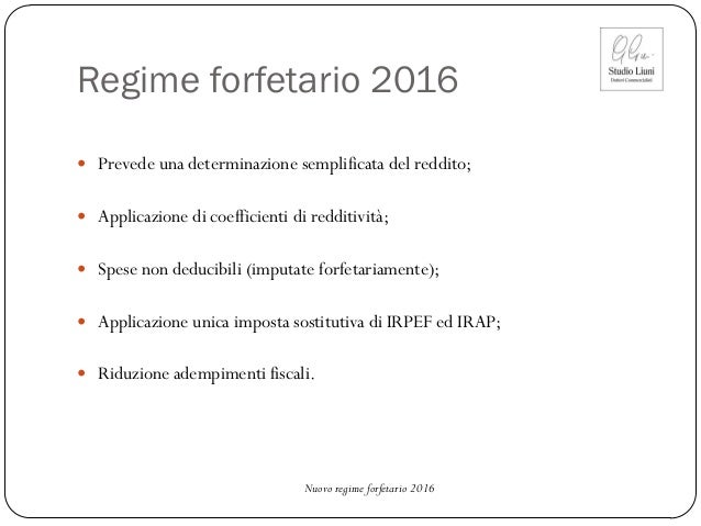 Nuovo Regime Forfetario 2016