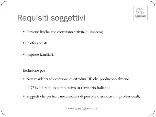 Nuovo Regime Forfetario 2016