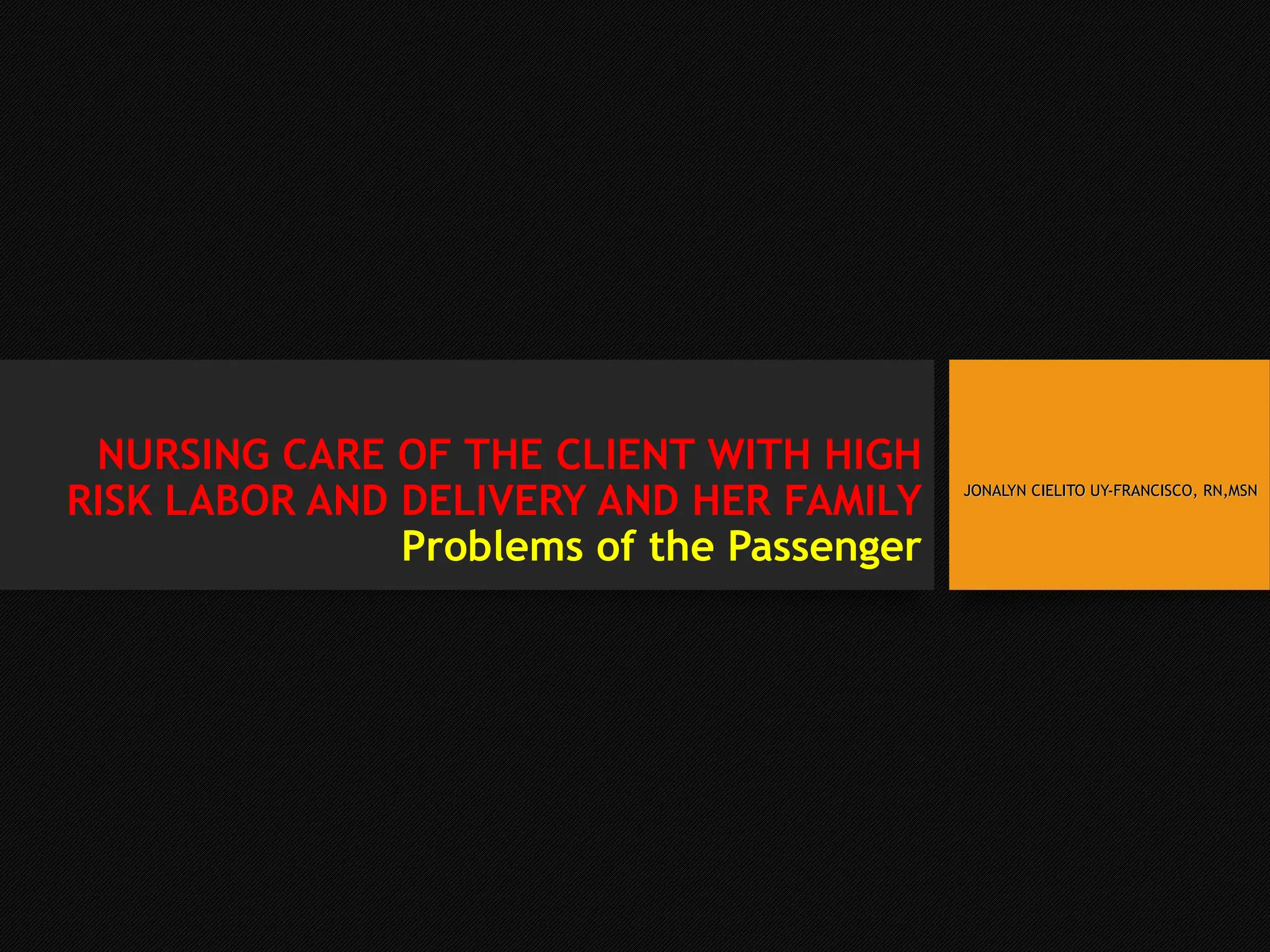 Comprehensive Nursing Care for High-Risk Labor: Fetal Malpositions and ...