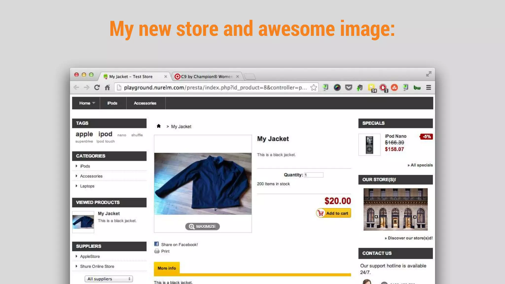 My new store and awesome image:
 