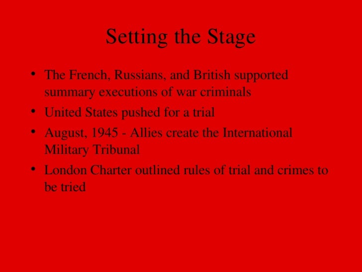 the staging of the nuremberg trials The significance of the nuremberg trials to the armed forces pre'lliously unpublished personal obser'llations by the chief counsel stages in secret, the raising . the staging of the nuremberg trials The significance of the nuremberg trials to the armed forces pre'lliously unpublished personal obser'llations by the chief counsel stages in secret, the raising .
